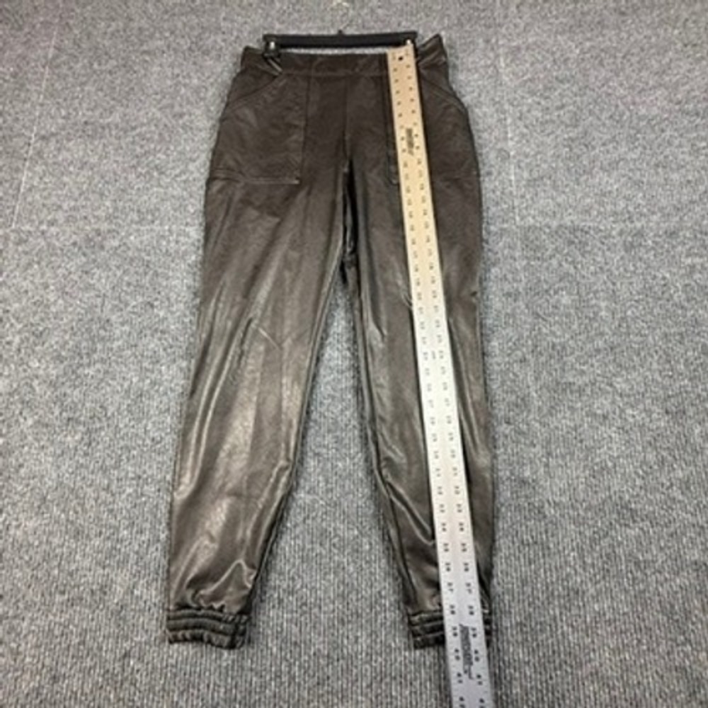 Spanx Faux Leather Joggers Womens Large Black High Waisted Pocket Pants 20283R - Picture 6 of 15